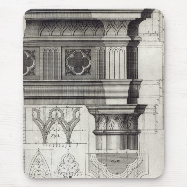 Tapis De Souris L'Entablature et le capital gothiques (Devant)