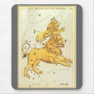 Tapis De Souris Léo le Lion Constellation Vintage Miroir d'Urania