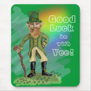 Tapis De Souris Leprechaun: Good Luck be with, Yee! ~mousepad