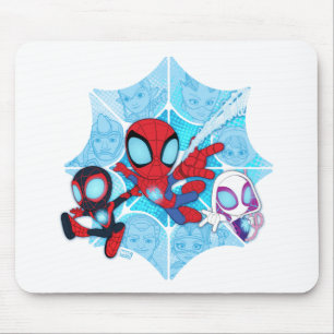 Tapis De Souris L'équipe Spidey sur le Web des vilains