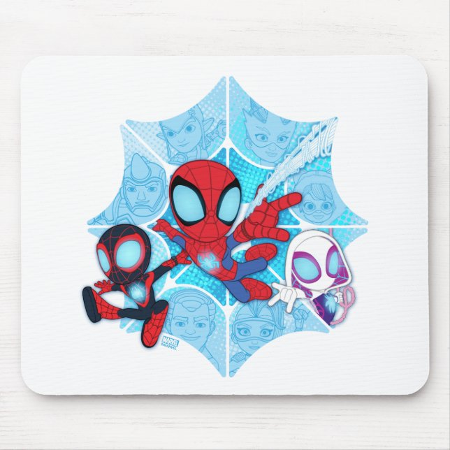 Tapis De Souris L'équipe Spidey sur le Web des vilains (Devant)