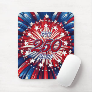 Tapis De Souris Les 250 ans d'Amérique 1776-2026 Feux d'artifice R