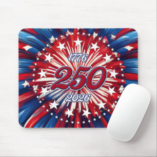Tapis De Souris Les 250 ans d'Amérique 1776-2026 Feux d'artifice R