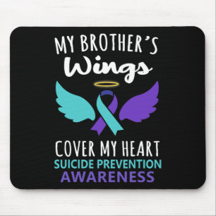 Tapis De Souris Les ailes de mon frère couvrent la sensibilisation