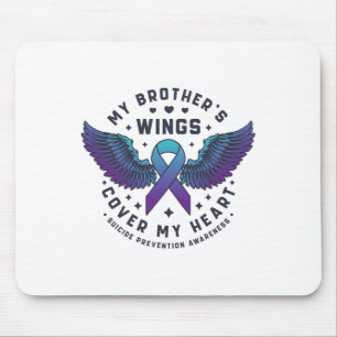 Tapis De Souris Les ailes de mon frère couvrent mon coeur Suicide 
