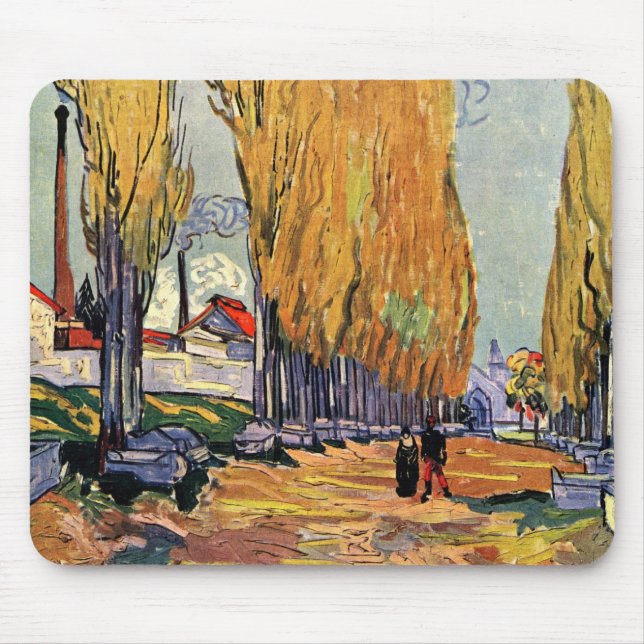 Tapis De Souris Les Alyscamps (cimetière) par Vincent van Gogh (Devant)