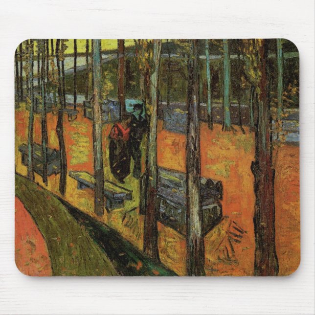 Tapis De Souris Les Alyscamps (cimetière) par Vincent van Gogh (Devant)
