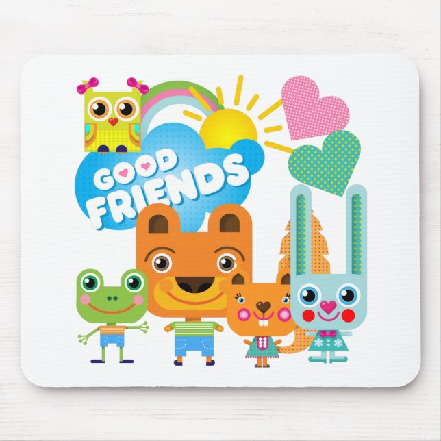 Tapis De Souris Les animaux bons amis (Devant)