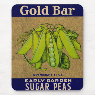 Tapis De Souris Les années 1930 Gold Bar les pois à sucre peuvent