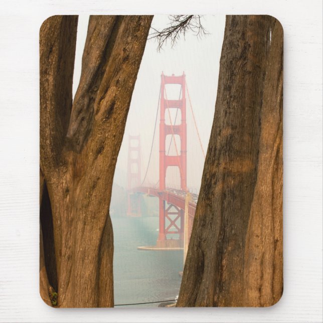 Tapis De Souris Les arbres de golden gate bridge | de donnent sur (Devant)
