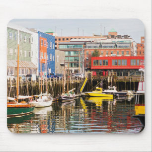 Tapis De Souris Les bateaux ont amarré Portland, Maine