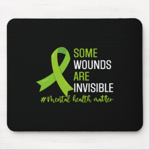 Tapis De Souris Les blessures sont invisibles Mois de sensibilisat