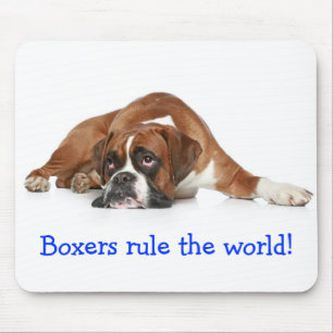 Tapis De Souris Les boxeurs dominent le monde Mousepad