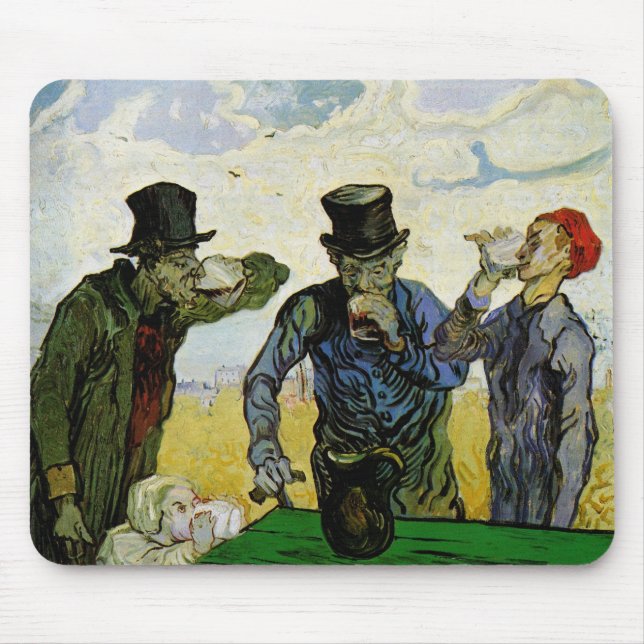 Tapis De Souris Les buveurs de Vincent van Gogh (Devant)