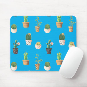 Tapis De Souris Les cactus succulents du désert vert dans les pot