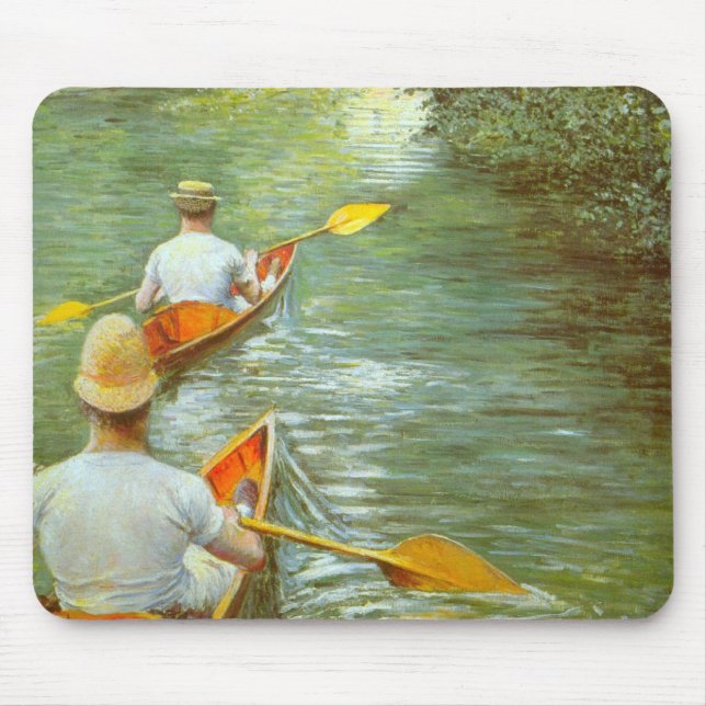 Tapis De Souris Les Canoës, Perissoires par Gustave Caillebotte (Devant)