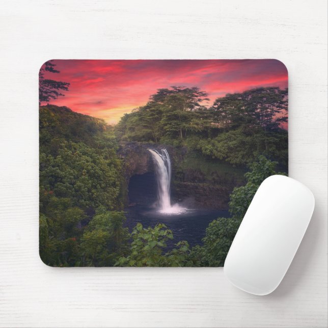 Tapis De Souris Les cascades | Rainbow Falls, Hilo, Hawaii (Avec souris)