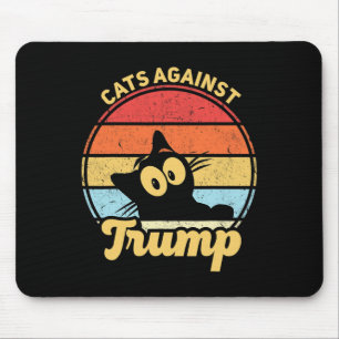 Tapis De Souris Les chats contre Trump et les élections anti-Trump