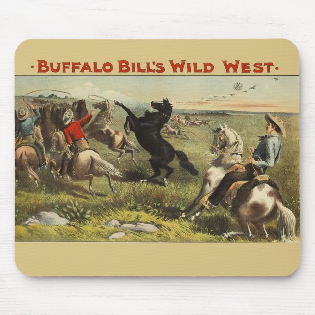 Tapis De Souris Les Chevaux de l'Ouest sauvage de Buffalo Bill (Devant)