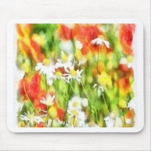 Tapis De Souris Les Couleurs Du Printemps Par Une Aquarelle Soleil