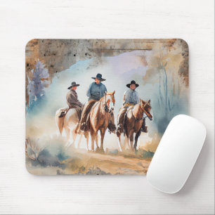Tapis De Souris Les cowboys à cheval