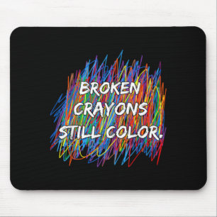 Tapis De Souris Les crayons cassés peuvent colorer la sensibilisat