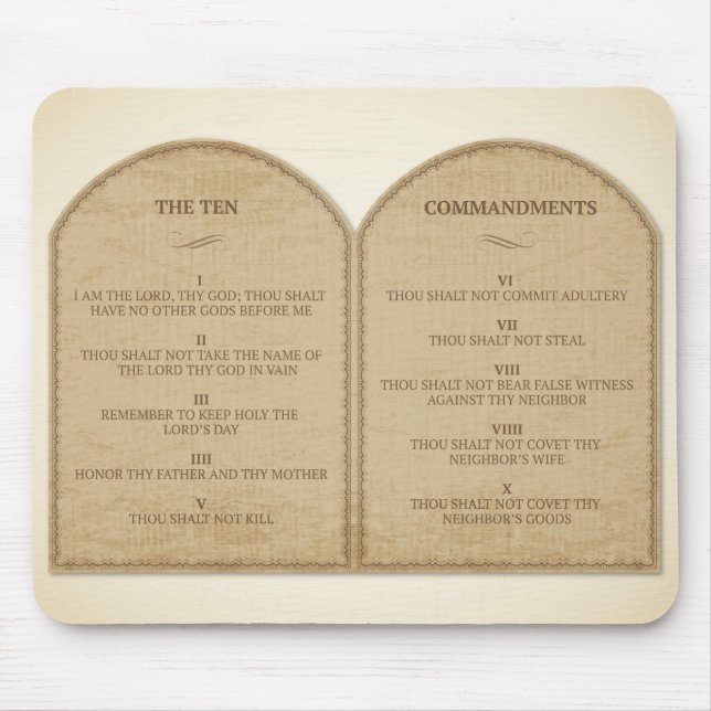 Tapis De Souris Les dix commandements (Devant)