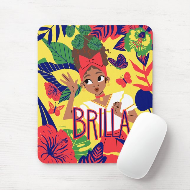 Tapis De Souris Les Dolores d'Encanto | Graphique floral (Avec souris)