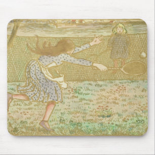 Tapis De Souris Les filles de Camille Pissarro jouant au tennis,