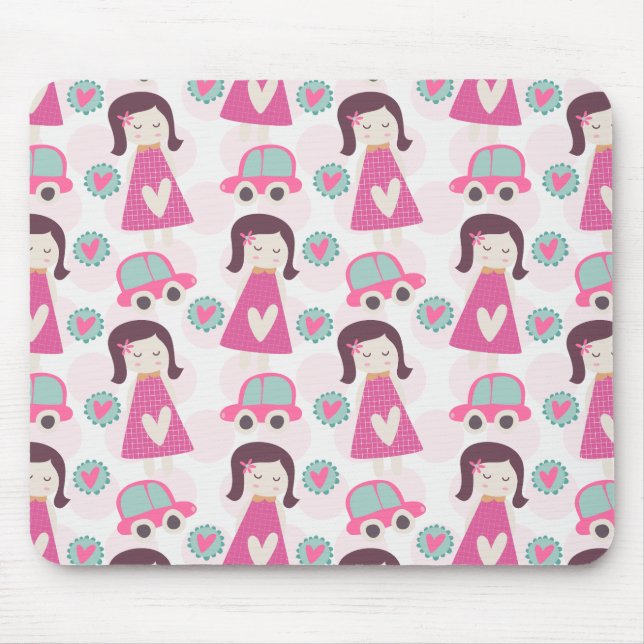 Tapis De Souris Les Filles Se Rendre À Des Endroits (Devant)