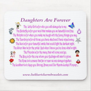 Tapis De Souris Les filles sont pour toujours poème Mousepad