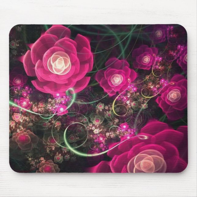 Tapis De Souris Les fleurs roses l'indiquent meilleur Mousepad (Devant)