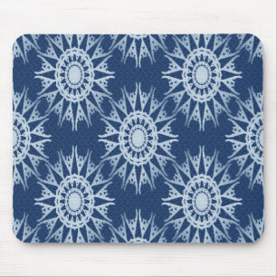 Tapis De Souris Les flocons de neige en bleu...