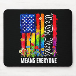 Tapis De Souris Les gens signifient tout le monde arc-en-ciel LGBT