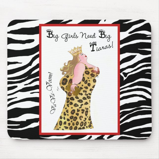 Tapis De Souris Les grandes filles ont besoin de Big Tiaras ! mous (Devant)
