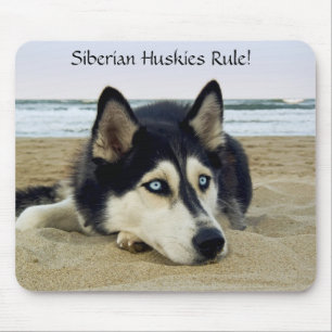 Tapis De Souris Les Huskies sibériens gouvernent Mousepad