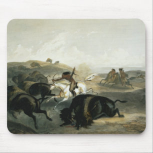 Tapis De Souris Les Indiens chassant le bison, plaquent 31 du