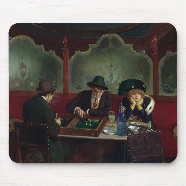 Tapis De Souris Les joueurs de backgammon (Devant)