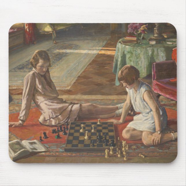 Tapis De Souris Les joueurs d'échecs (par John Lavery) (Devant)