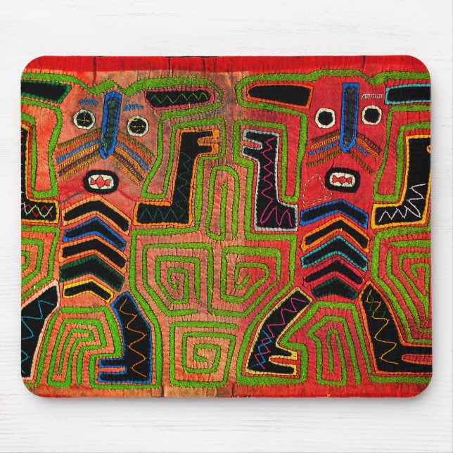 Tapis De Souris Les jupes jumelles indiennes de Kuna (Devant)