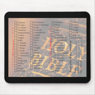 Tapis De Souris Les livres de la bible cochent la liste Mousepad