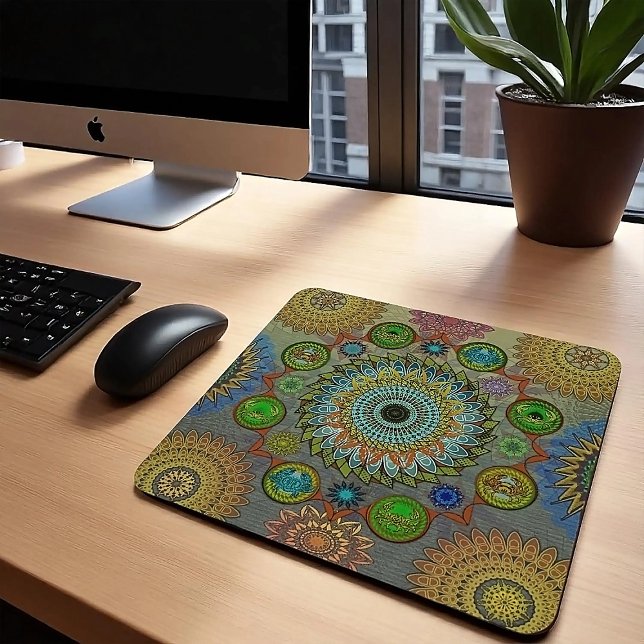 Tapis De Souris Les lois de la Brachyura symbolique art mandala (Créateur téléchargé)