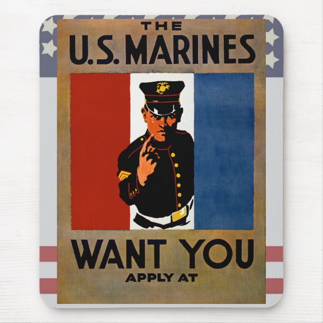 Tapis De Souris Les marines vous veulent (Devant)