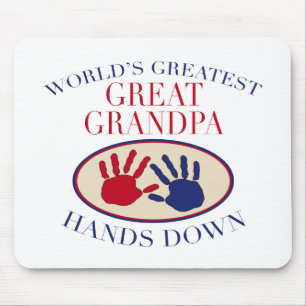 Tapis De Souris Les meilleures grandes mains de grand-papa vers le