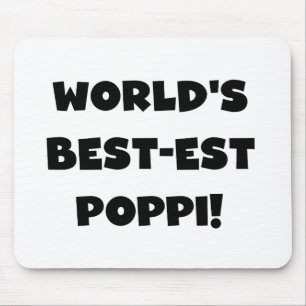Tapis De Souris Les meilleurs cadeaux Poppi Black Text du monde