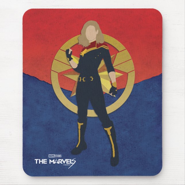 Tapis De Souris Les Merveilles Capitaine Marvel Cutout Graphique (Devant)