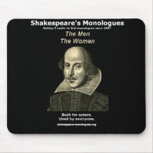 Les monologues Mousepad de Shakespeare, noir