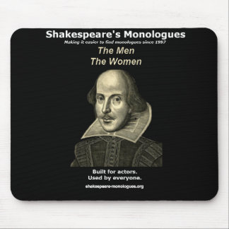 Tapis De Souris Les monologues Mousepad de Shakespeare, noir