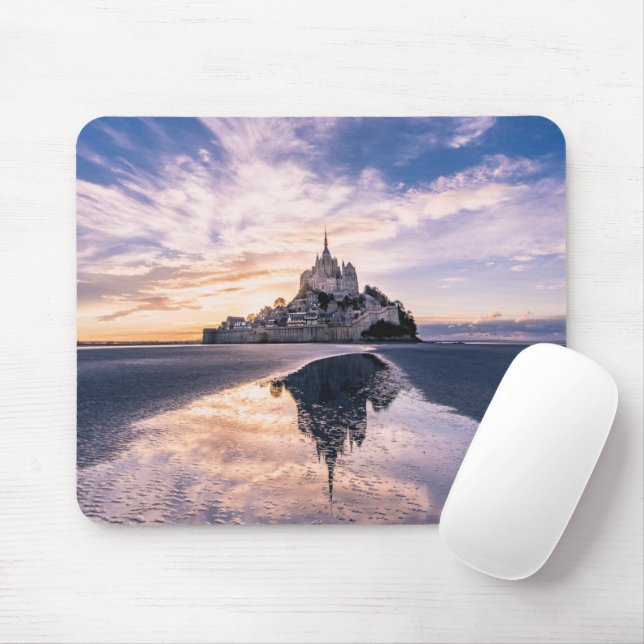 Tapis De Souris Les monuments | Mont Saint-Michel, Normandie Franc (Avec souris)
