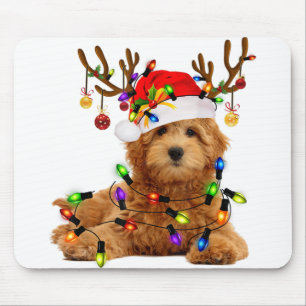 Tapis De Souris Les noël des rennes de Goldendoodle p
